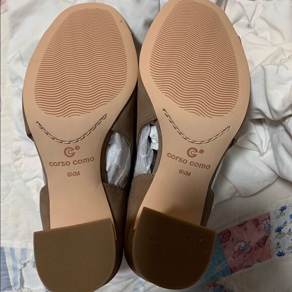 NWOB Corso Como Leather Maybel Block Heels Sz 5.5 - Picture 5 of 6